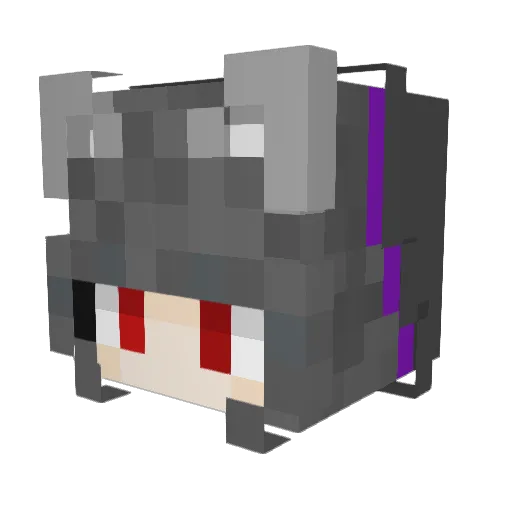 AbyssTrap Minecraft avatar head, 3D render