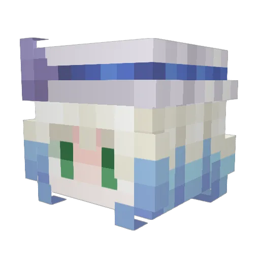 Abyss_gensou Minecraft avatar head, 3D render