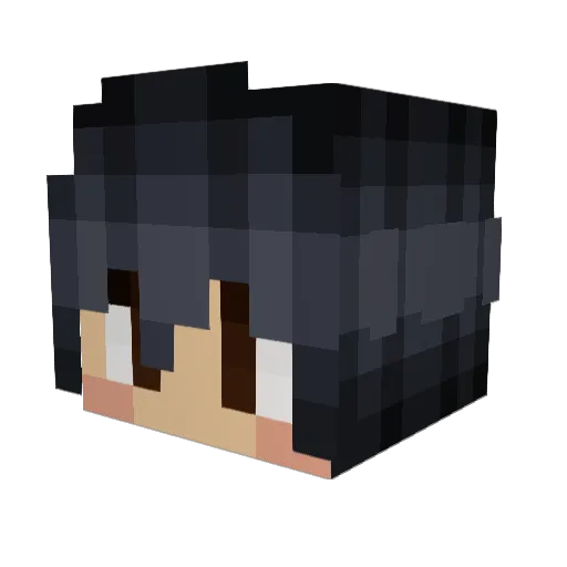 AbyssalAbsence Minecraft avatar head, 3D render