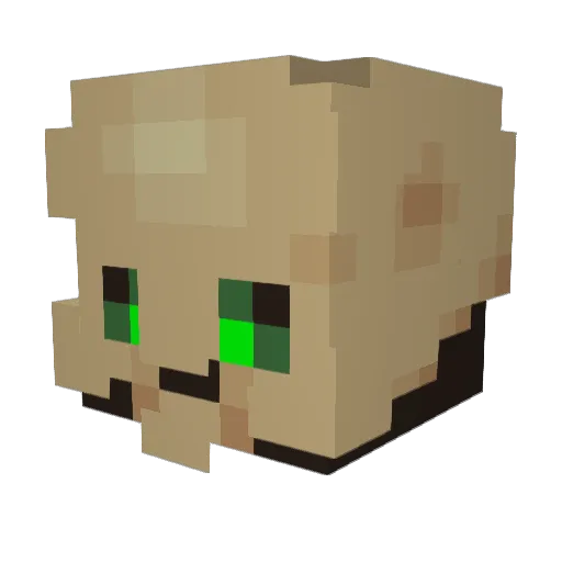 AbyssalChloe Minecraft avatar head, 3D render