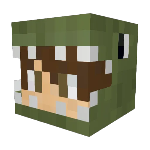 AbyssalFate Minecraft avatar head, 3D render