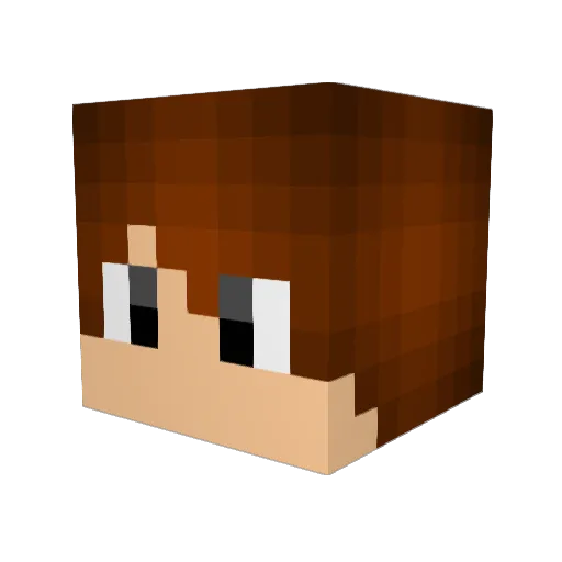 AbyssalHD Minecraft avatar head, 3D render