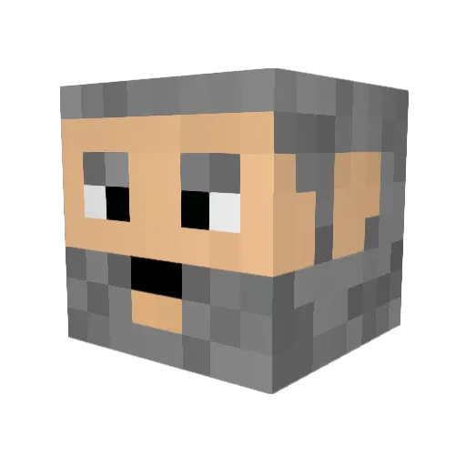 Abyssous Minecraft avatar head, 3D render