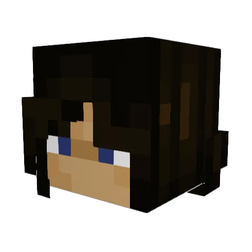 Abyssthehuman Minecraft avatar head, 3D render