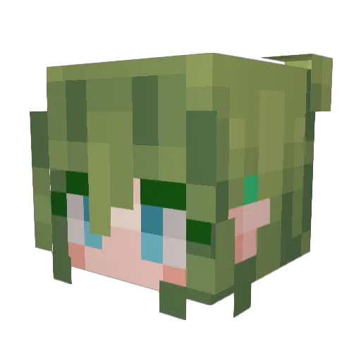 Abyz3 Minecraft avatar head, 3D render