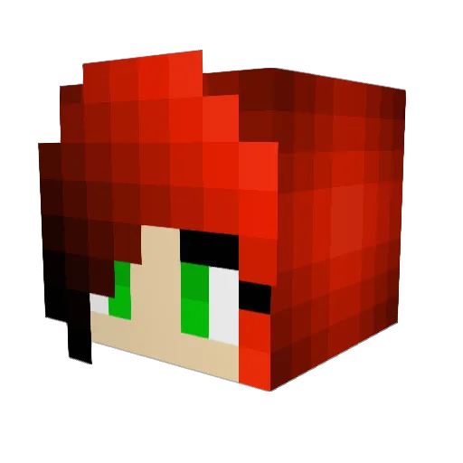 Abzgaming Minecraft avatar head, 3D render