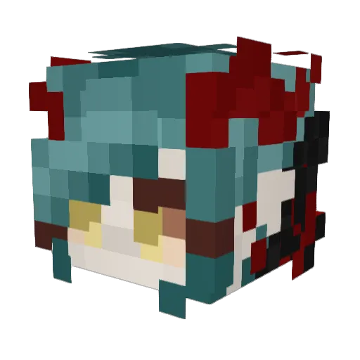 Abzolum Minecraft avatar head, 3D render