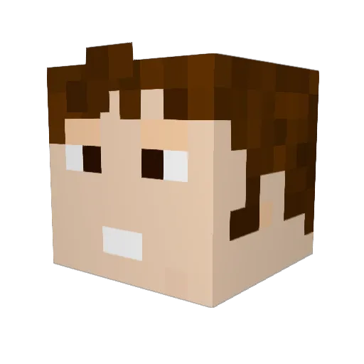 AbzyaBot8 Minecraft avatar head, 3D render
