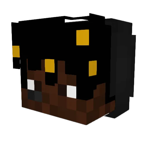 Ac1kaa Minecraft avatar head, 3D render