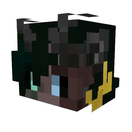 Ac3Spc3 Minecraft avatar head, 3D render
