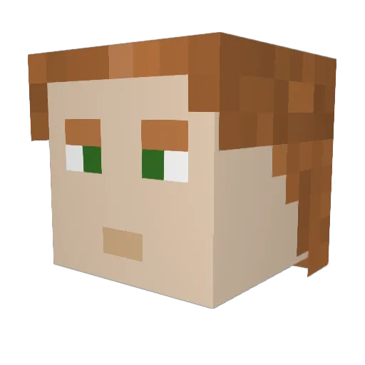 Ac3Th3D0g Minecraft avatar head, 3D render