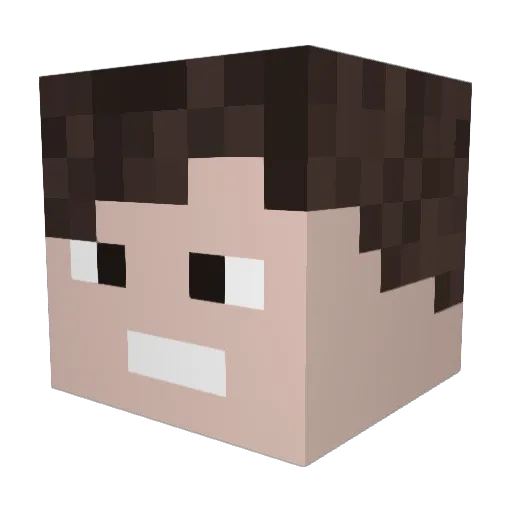 Ac3d Minecraft avatar head, 3D render