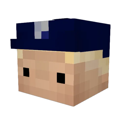 AcID_1312 Minecraft avatar head, 3D render