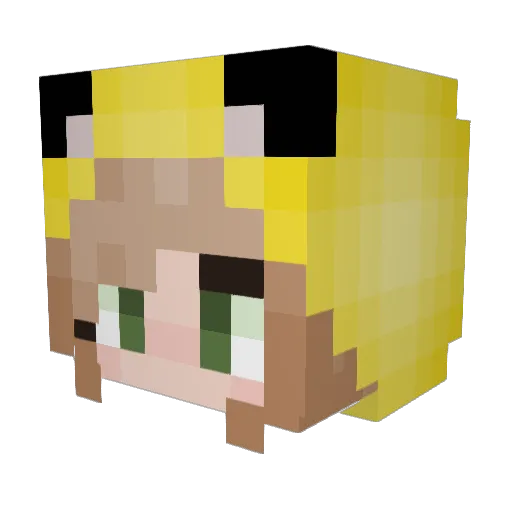 AcJessie Minecraft avatar head, 3D render