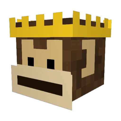 AcPlays Minecraft avatar head, 3D render