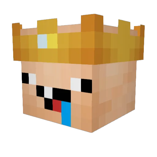 Ac_Pvpe Minecraft avatar head, 3D render