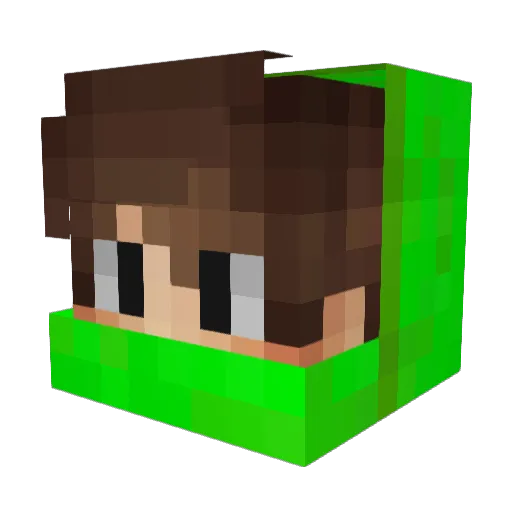Aca4Win Minecraft avatar head, 3D render