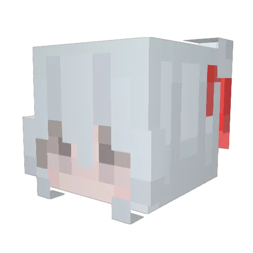 AcaIl_ Minecraft avatar head, 3D render
