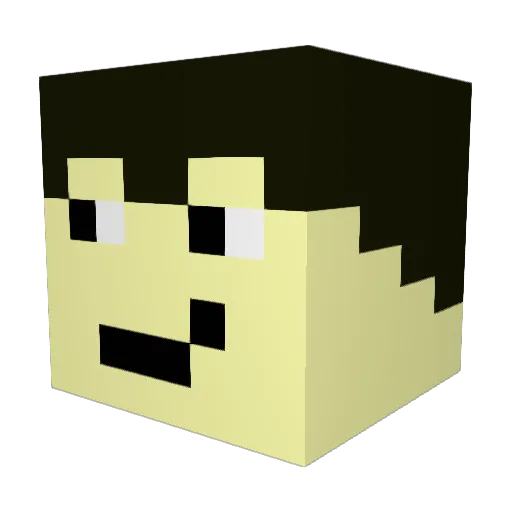 Acadian7 Minecraft avatar head, 3D render