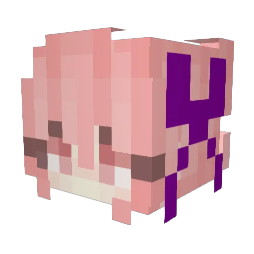 Acadienne Minecraft avatar head, 3D render