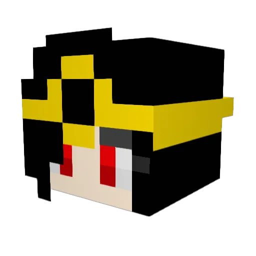 Acale Minecraft avatar head, 3D render