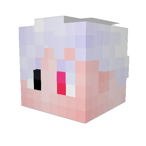 Acamh Minecraft avatar head, 3D render