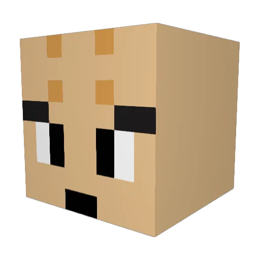 Acaramoth Minecraft avatar head, 3D render