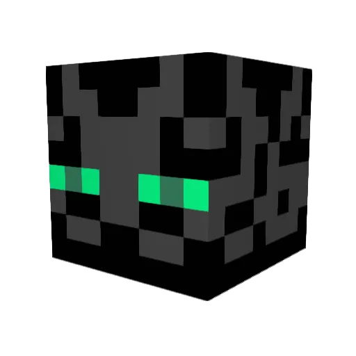 Acaryo Minecraft avatar head, 3D render