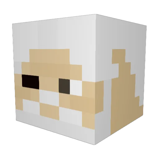 Acayde Minecraft avatar head, 3D render
