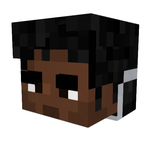 AccUncreative Minecraft avatar head, 3D render