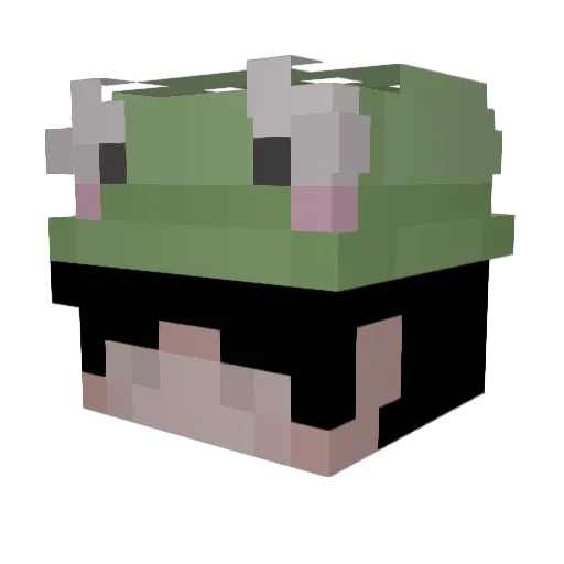 Accedida Minecraft avatar head, 3D render