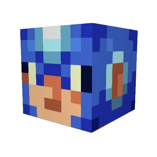 Accedor Minecraft avatar head, 3D render