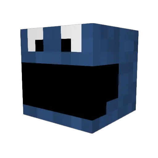Accel03 Minecraft avatar head, 3D render