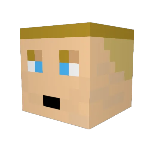Acceleratedx Minecraft avatar head, 3D render