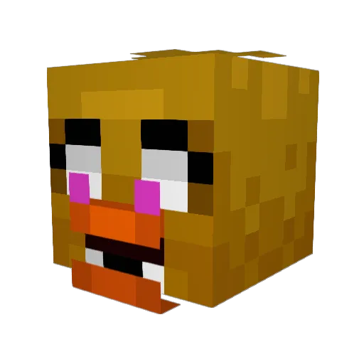 Accelerator3 Minecraft avatar head, 3D render
