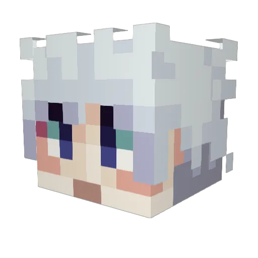 Accelerator_nono Minecraft avatar head, 3D render