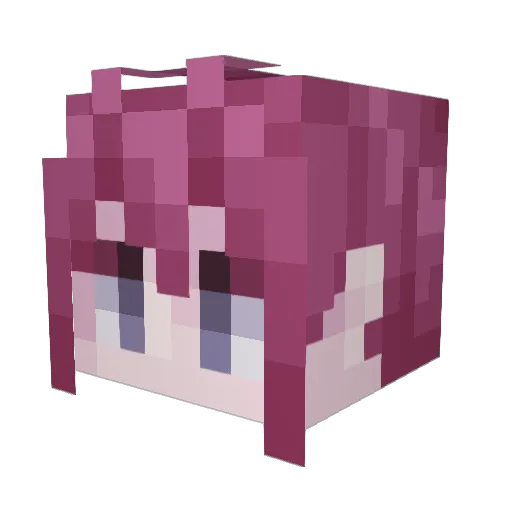 Accend10 Minecraft avatar head, 3D render