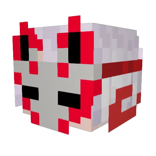 AccendedAmerican Minecraft avatar head, 3D render