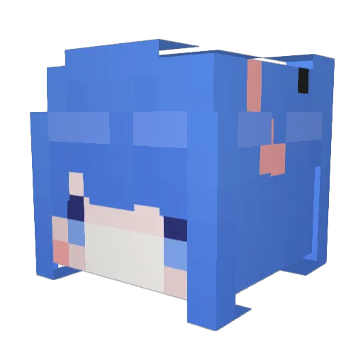 Accenderez Minecraft avatar head, 3D render