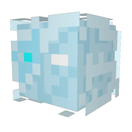 Accerix Minecraft avatar head, 3D render