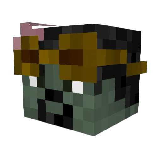 AccidentProneMan Minecraft avatar head, 3D render