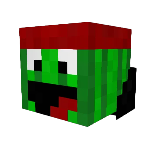 AccidentaGenius Minecraft avatar head, 3D render