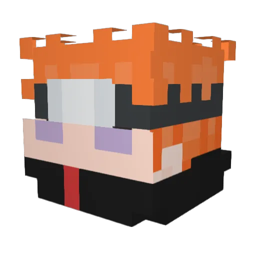 AccidentalDad Minecraft avatar head, 3D render