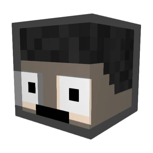AccidentalKing Minecraft avatar head, 3D render