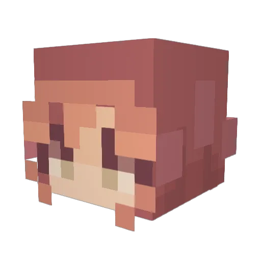 AccidentalSpoon Minecraft avatar head, 3D render