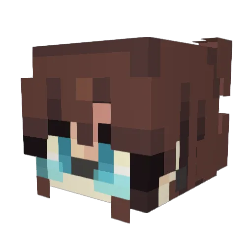 Accidia Minecraft avatar head, 3D render