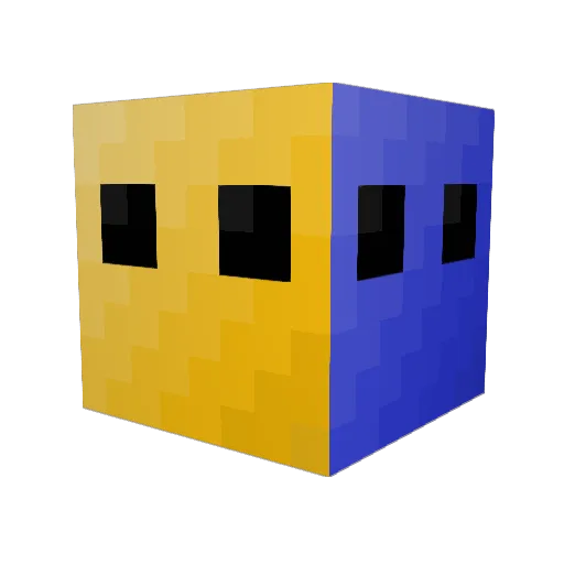 Accidus Minecraft avatar head, 3D render