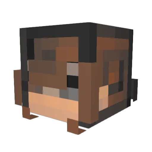 AccioRed Minecraft avatar head, 3D render