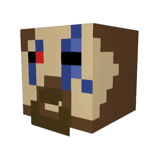 AccoSpoot Minecraft avatar head, 3D render