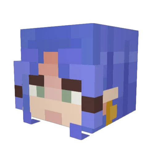 Accora19 Minecraft avatar head, 3D render